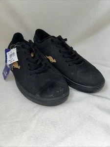 KangaROOS Womens Suede Sneakers Size 9 Black Lace Up Low Top - Picture 1 of 15