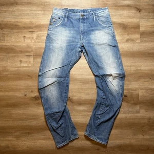 G Star RAW Jeans Men 34x30 Blue Arc 3D Loose Tapered Leg Distressed (Tag 34x32) - Picture 1 of 13