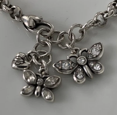 Pulsera Brighton BUTTERFLIES 8 pulgadas, cristales de Swarovski Foto 1 de 4