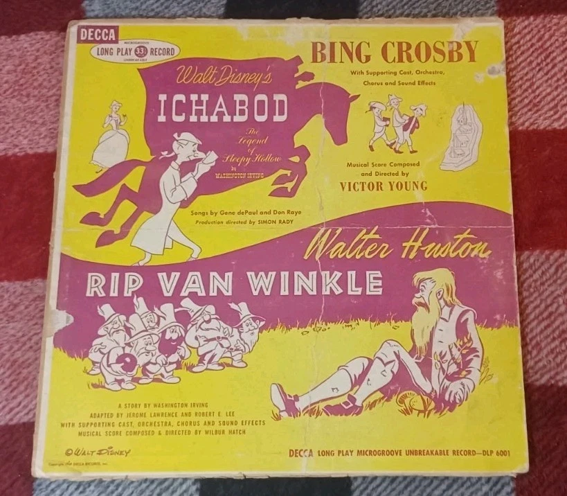 Walt Disney's Ichabod The Legend Of Sleepy Hollow Rip Van 78 RPM Bing Crosby HTF - Image 1 of 4