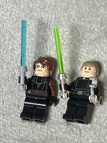 Lego sw0183 And Sw0635 Star Wars Anakin And Luke Skywalker Minifigure Set 7675