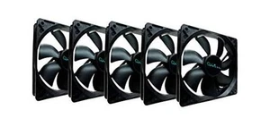 CF512S-BK 120mm 4pin & 3pin Black Silent Case Fan () 5-pk - Picture 1 of 5