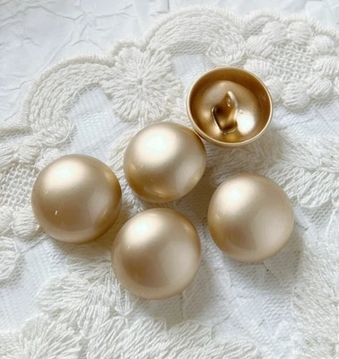 5pcs 20mm Matte gold round cap metal clothing shank buttons sewing - Image 1 of 4