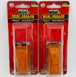 AL90 Series Yellow Rectangular Snap-in Mount LED Clearance Marker Lights -2 Pack - Picture 1 of 10