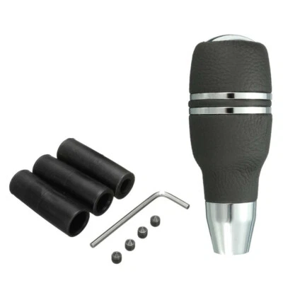 Aluminum Leather Automatic Car Gear Stick Shift Knob Shifter Lever Accessory   - Image 1 of 4