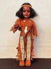 Vintage Carlson Plastic Open Close Eyes Indian Girl Doll With Arrow 7"