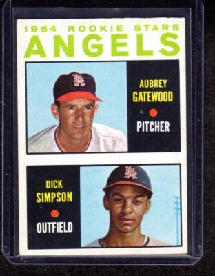 1964 Topps #127 L. A. Angels Rookie Stars Aubrey Gatewood Simpson Card NM - Image 1 of 2