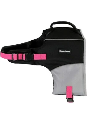 Dog Life Jacket Sz XXS | New Zippy Paws Flotation Device Reflective Trim | Pink - Image 1 of 4
