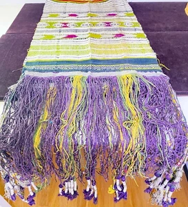 Antique Sumatran Shawl Belt Runner Heavy Metallic Threads XX869 - Picture 1 of 12