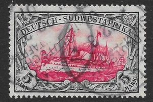 DEUTSCH SÜDWESTAFRIKA SG23 1901 5m KARMIN & SCHWARZ GEBRAUCHT - Bild 1 von 1