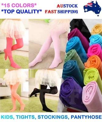 BABY GIRLS KIDS TIGHTS PANTYHOSE STOCKINGS LEG HOSIERY BALLET DANCE OPAQUE AUS - image 1 of 3