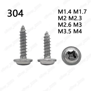 Tornillos de golpeteo de cabeza de armadura empotrada de acero inoxidable M1.4 M1.7 M2 M3 M4 304 - Imagen 1 de 6