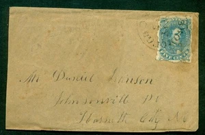 ESTADOS CONFEDERADOS 1860 5¢ azul (Scott#4) atado GREENSBOROUGH NC, Scott $400.00 - Imagen 1 de 1