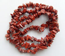 40pz chips pietre in diaspro rosso naturale 4-10mm  bijoux foro 1mm