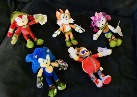 NETFLIX x Sonic THE Hedgehog PRIME AMY KNUCKLES EGGMAN COMPLETE 5 SET PLUSH CLIP Cover
