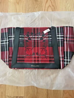 Bolso de Mano Victorias Secret VS 2020 Edición Limitada Nuevo con Etiquetas Rojo/Negro Cuadros Original Foto 1 de 4