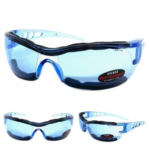 MOTORCYCLE Biker Riding Padded Safety Protective Eyewear SUN GLASSES GOGGLES C1 - Picture 1 of 8