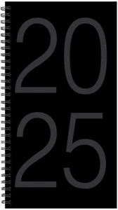 Black 2025 3.5" x 6.5" Softcover Weekly Spiral - Picture 1 of 5