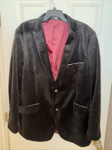 Alfani Men's Black Velvet Blazer Single-Breasted Sports Jacket Size XL - Picture 1 of 11