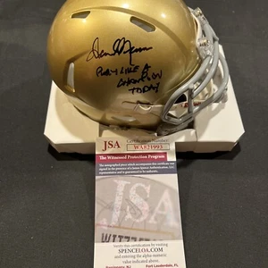 Dave Reeve University of Notre Dame Fighting Irish Signed Auto Mini Helmet ~ JSA - Picture 1 of 5