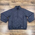 LL Bean Puffer Jacket Mens Large Gray 1/4 Zip Lightweight Polyester Pullover
