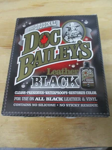Doc Bailey’s Leather BLACK - Leather Conditioner & Cleaner PRESREVER WATER PROOF - Picture 1 of 4