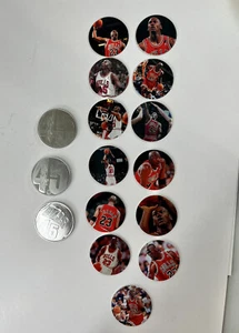 Vintage Michael Jordan Upper Deck 1995 Milk Cap Pog Lot Of 14 Hugh Bulls - Picture 1 of 4