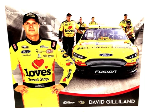2014 DAVID GILLILAND FRONT ROW MTSPRT LOVE'S #38 FORD SPRINT CUP NASCAR POSTCARD Cover
