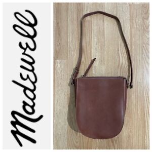 Madewell Brown Saddle Bag Leather Zip Top Vintage Style
