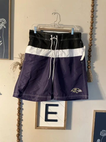 NFL Team Apparel Baltimore Ravens Adult Men’s Swim trunks/Board shorts Size M Cover