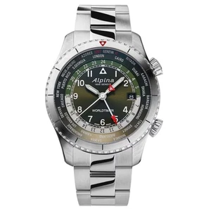 Alpina Startimer Worldtimer 41mm Herren Quarz Uhr AL-255GR4S26B - Bild 1 von 2