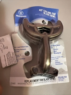 Westinghouse 7740200 Ceiling Fan Blade Arm 42" Antique Brass Lot Of 4 NEW - Image 1 of 2