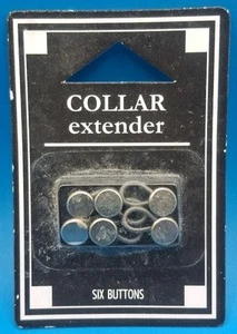 Jos A Bank Metal Collar Extenders for Dress Shirts (Metal Button Extender) 6pack - Picture 1 of 2