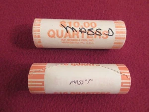 2000 MASSACHUSETTS P&D STATE QUARTER ORIGINAL UNCIRCULATED BANK ROLLS - Picture 1 of 4