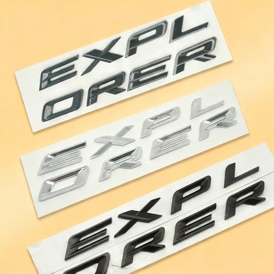 Black / Chrome Upper Hood Emblem For Explorer Sport Front 3D Letter Accessories Foto 1 de 2