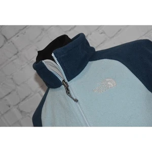 The North Face Fleece Jacket Womens Size Small Full Zip Blue With Pockets - Picture 1 of 8