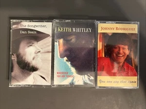 1990s Male Country Singers Vintage Cassette Tape Lot - Picture 1 of 7