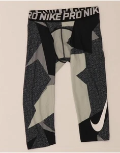 NIKE Womens Dri Fit Graphic Capri Leggings UK 14 Medium Black Geometric CL03 - Picture 1 of 3