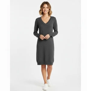 Melrose And Market Sweater Dress Womens Medium Knit Long Sleeve Office Business - Picture 1 of 17