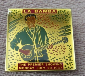 RARE 1987 La Bamba Movie Premier Showing Pin Richie Valens Lou Diamond Phillips - Bild 1 von 1