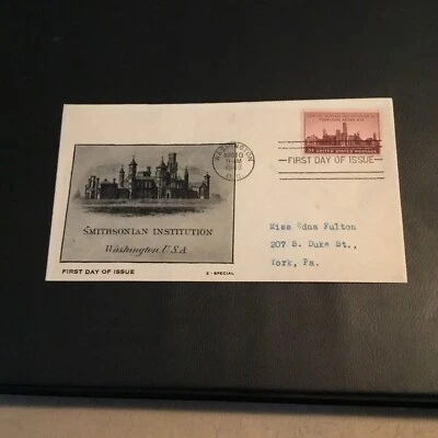 1946 FDC #943 1st Z Special Smithsonian Institution Washington U.S.A. 3C Stamp - Image 1 of 2