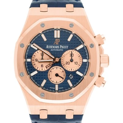 Cronógrafo AP Royal Oak 41 mm oro rosa 18kt azul boutique 26331OR.OO.D315CR.01 Foto 1 de 4