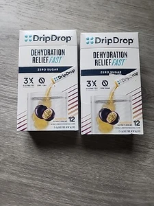 2 boxes DripDrop Hydration Zero Sugar Electrolyte Passion Fruit Drink Exp 02/26  - Picture 1 of 4