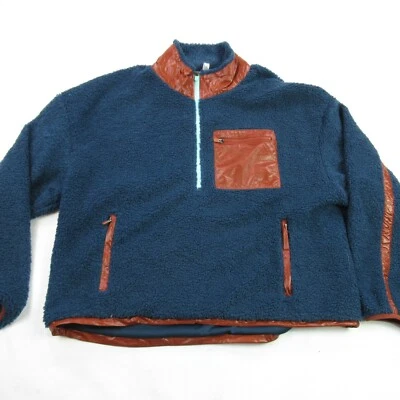 Fabletics Pullover Mujer XL Manga Larga Azul Polar 1/4 Cremallera Chaqueta Informal Foto 1 de 4