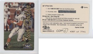 1995 Classic Assets Phone Cards $2 Gold /7741 Kerry Collins Rookie RC