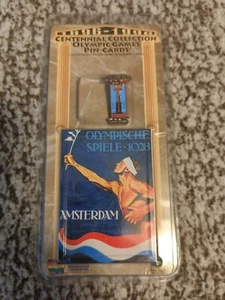 Spilla e card Giochi Olimpici Collezione Centenario 1996 AMSTERDAM 1928 Souvenir - Foto 1 di 2
