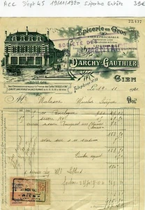 Dépt 45 - Gien - Superbe Entête Secteur de l'Epicerie en Gros du 19/11/1920 - Picture 1 of 1