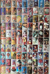 Juego completo de cartas coleccionables Shi All-Chromium 1995 90 tarjetas imágenes de cómic - Imagen 1 de 6