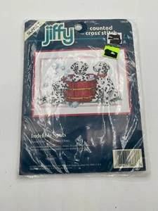 Vintage Sunset Jiffy Counted Cross Stitch Kit Indelible Spots Dalmatians #16636  - Picture 1 of 4