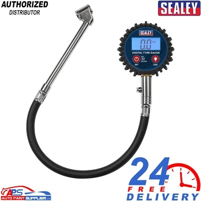 Sealey TST003 Digital Tyre Pressure Gauge – Twin Push-On Connector, 0-150psi - Image 1 of 4